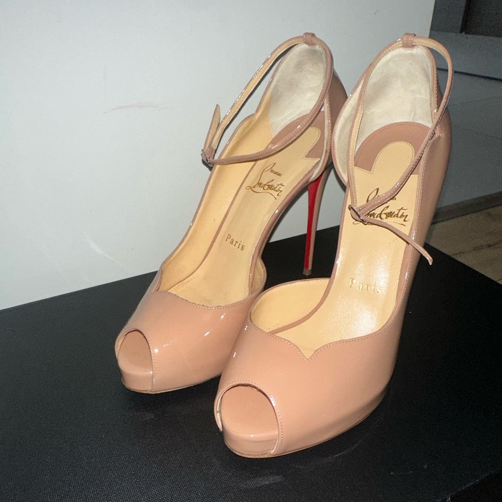 Christian Louboutin Round Chick Alta 120 Patent After Sun
